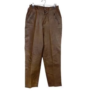 Vintage J.R.T Womens Brown Leather Trouser Pants